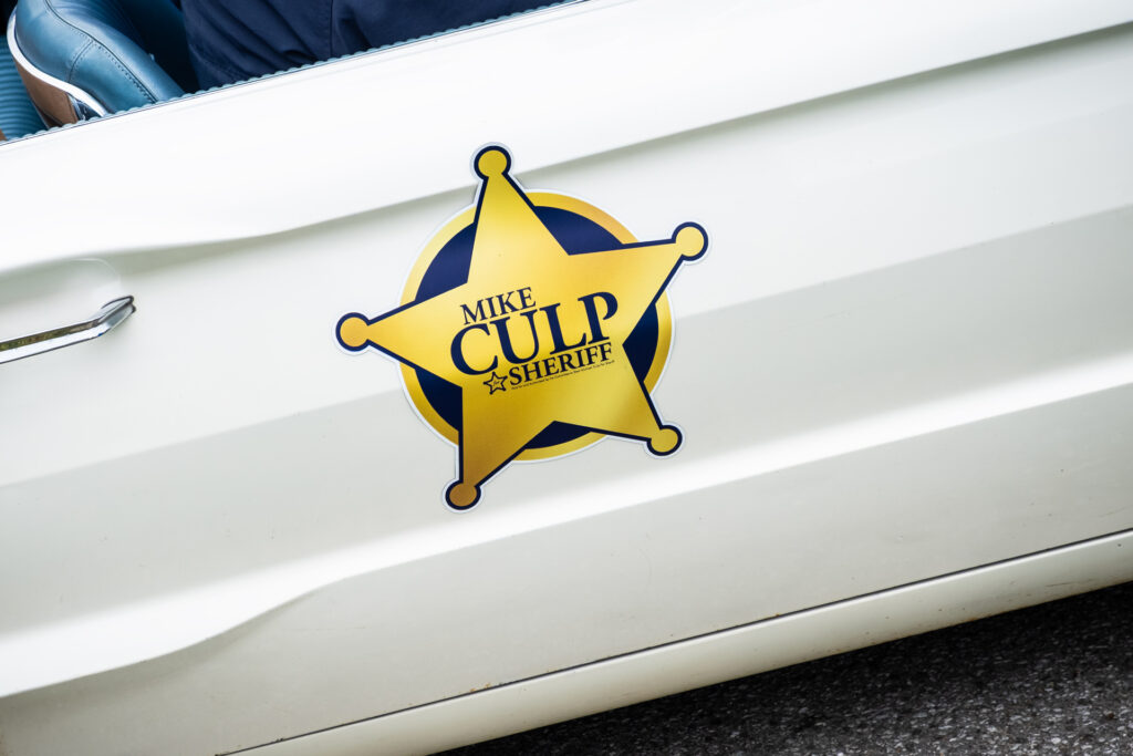 Mike Culp for Sheriff - Badge Magnet Logo - Vote Culp for Sheriff in May 2026