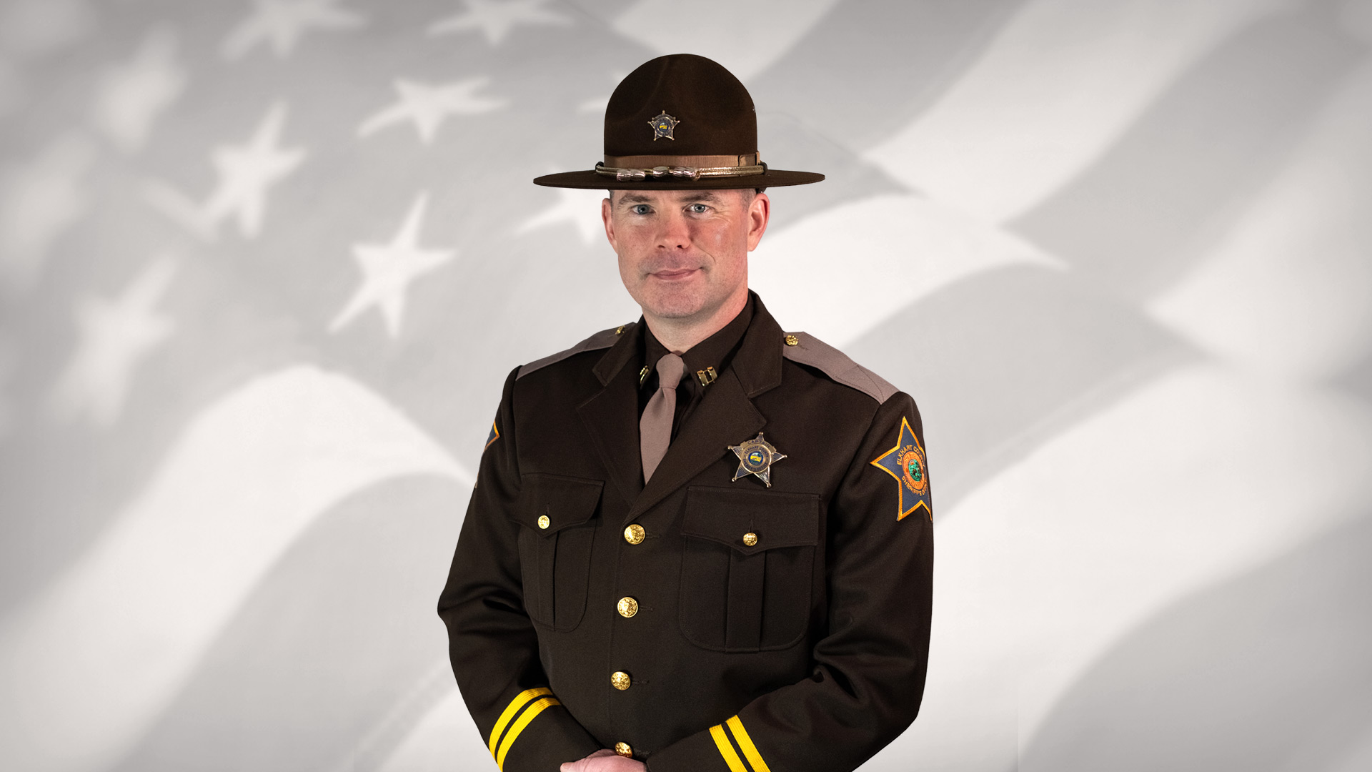 Captain Mike Culp, candidate for Elkhart County Sheriff in 2026 - Widescreen Headshot