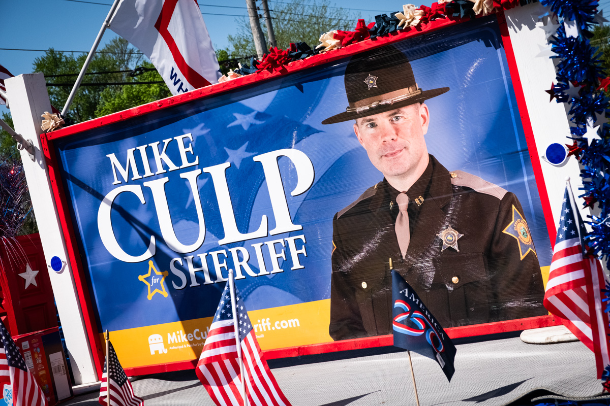 Wakarusa 2026 Maple Syrup Festival Parade - Culp for Sheriff, Elkhart County - sign